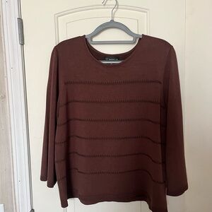 Rafaella Women's Brown Long Sleeve Top